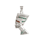 Nefertiti Colored Silver Pendant