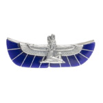 Lapis Isis Large Silver Pendant