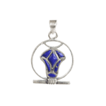 Blue Lotus Silver Pendant