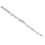 Silver Egyptian Cartouche Bracelet with detailed Ancient Egyptian symbols