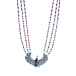Necklace "Winged Isis" with Colorful Beads