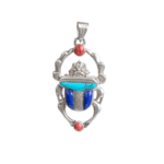Royal Scarab Silver Pendant