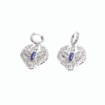 Horus Falcon Silver Lapis Earrings