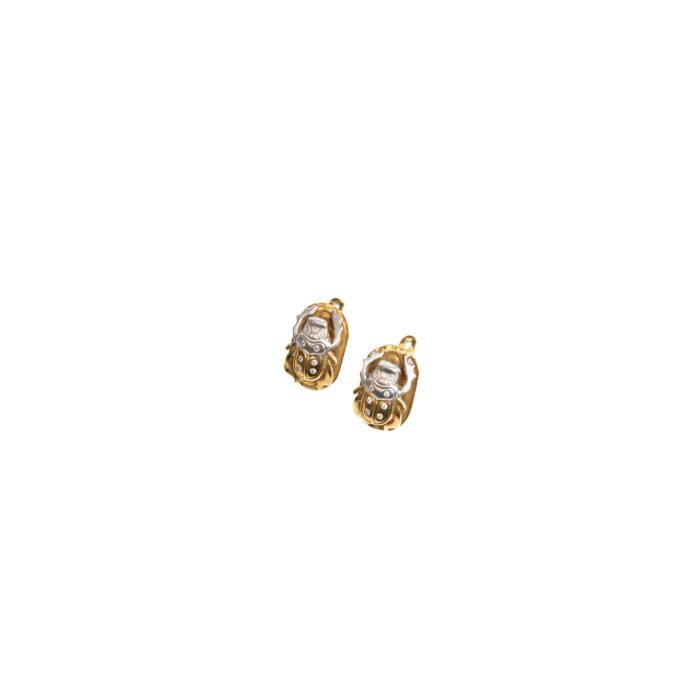 Diamond Scarab Earrings - Image 2