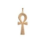 Egyptian Ankh ‘Key of Life’ Diamond Gold Pendant (Yellow Gold) - Image 2