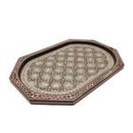 Wood & Seashell Rectangle & Quadrant Corner Tray