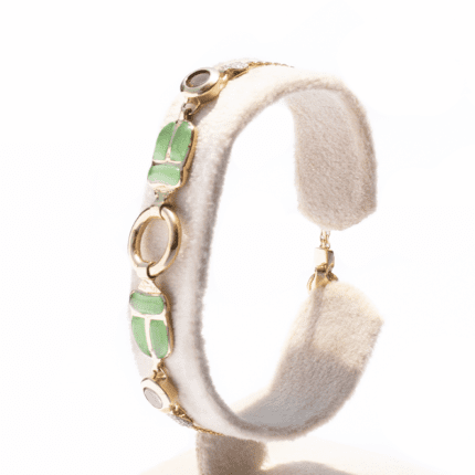 Green Amethyst Scarab Bracelet