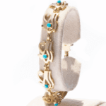 Egyptian Eye of Horus Wadjat Turquoise Center Stone Bracelet