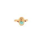 Remarkable Amethyst Turquoise Scarab Ring - Image 7