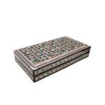 Ancient Egypt Backgammon Board, Handmade Chess Board Inlaid with Mother of Pearl